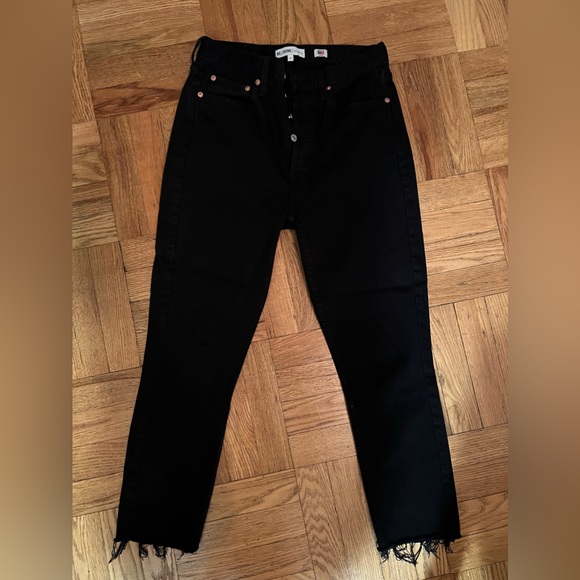 Re/Done High Rise Straight Leg Jeans in Black - Size 27 / Very Good Condition! - Picture 4 of 6